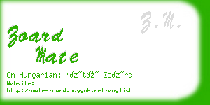 zoard mate business card